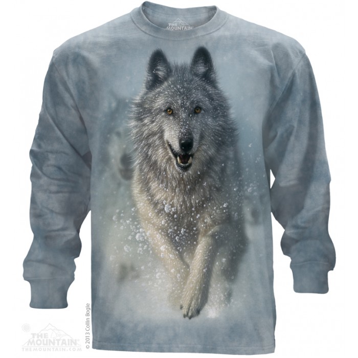 雪地狼 SNOW PLOW LS  动物图案长袖T恤 THE MOUNTAIN 3D长袖T恤
