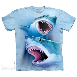 大白鲨 GRT WHITE SHARKS 鲨鱼图案T恤 THE MOUNTAIN 3DT恤