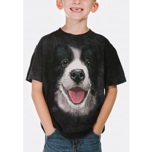 新款边牧小狗BF Border Collie Puppy -Kids宠物图案T恤 THE MOUNTAIN 3DT恤【少女|儿童】
