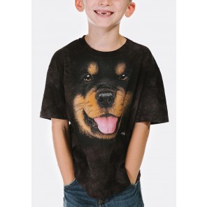 新款 洛威拿 小狗BF Rottweiler Puppy -Kids宠物图案T恤 THE MOUNTAIN 3DT恤【少女|儿童】