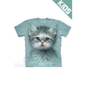 蓝眼萌猫BLUE EYED KITTEN -Kids猫咪图案T恤 THE MOUNTAIN 3DT恤【少女|儿童】
