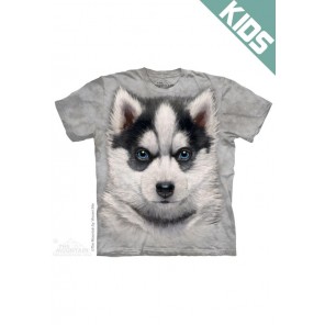 哈士奇幼犬SIBERIAN HUSKY PUPPY -Kids宠物图案T恤 THE MOUNTAIN 3DT恤【少女|儿童】