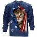 美国旗小猫 PATRIOTIC KITTEN LS 猫咪图案长袖T恤 THE MOUNTAIN 3D长袖T恤