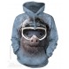 眼镜猪 POWDER PIG HOODIE 动物图案卫衣 THE MOUNTAIN 3D卫衣